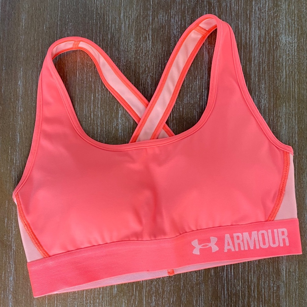 UNDER ARMOUR SPORTS BRA - Small - Bright Orange